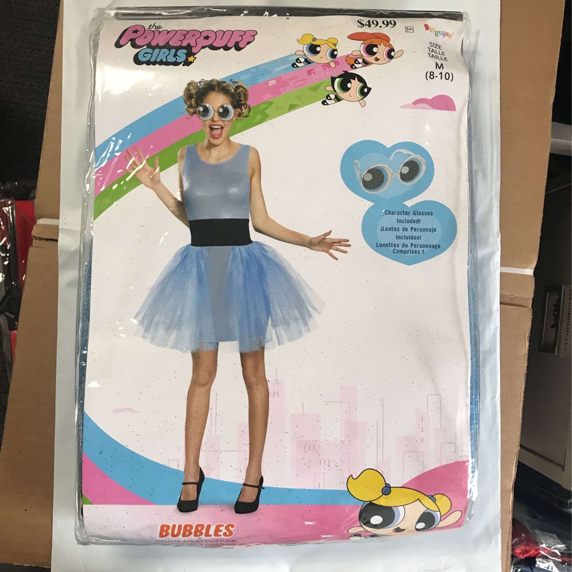 The Powerpuff Girls Bubbles Halloween Costume Adult Size Medium 8-10 New