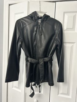 Women’s Black Leather Coat