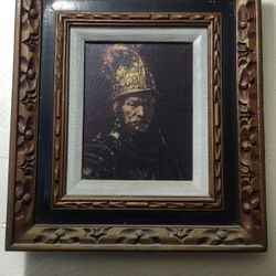 Vintage Man with the Golden Helmet Canvas 16x17inch