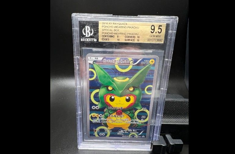 2016 Pokemon XY Promo Japanese Rayquaza Special Box Poncho Pikachu #230X BGS 9.5