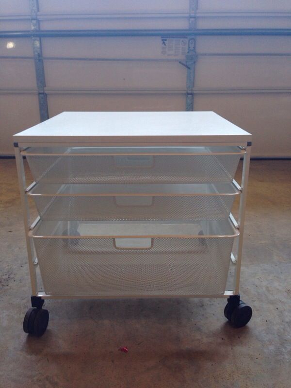 Elfa Mesh Compact Fridge Cart