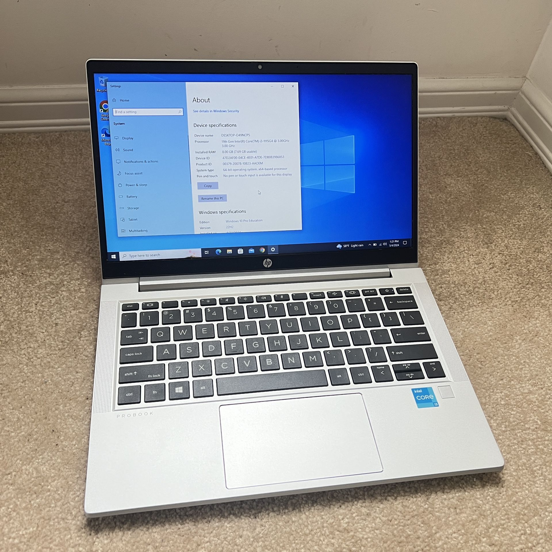 HP ProBook 13.3" Notebook Laptop Silver