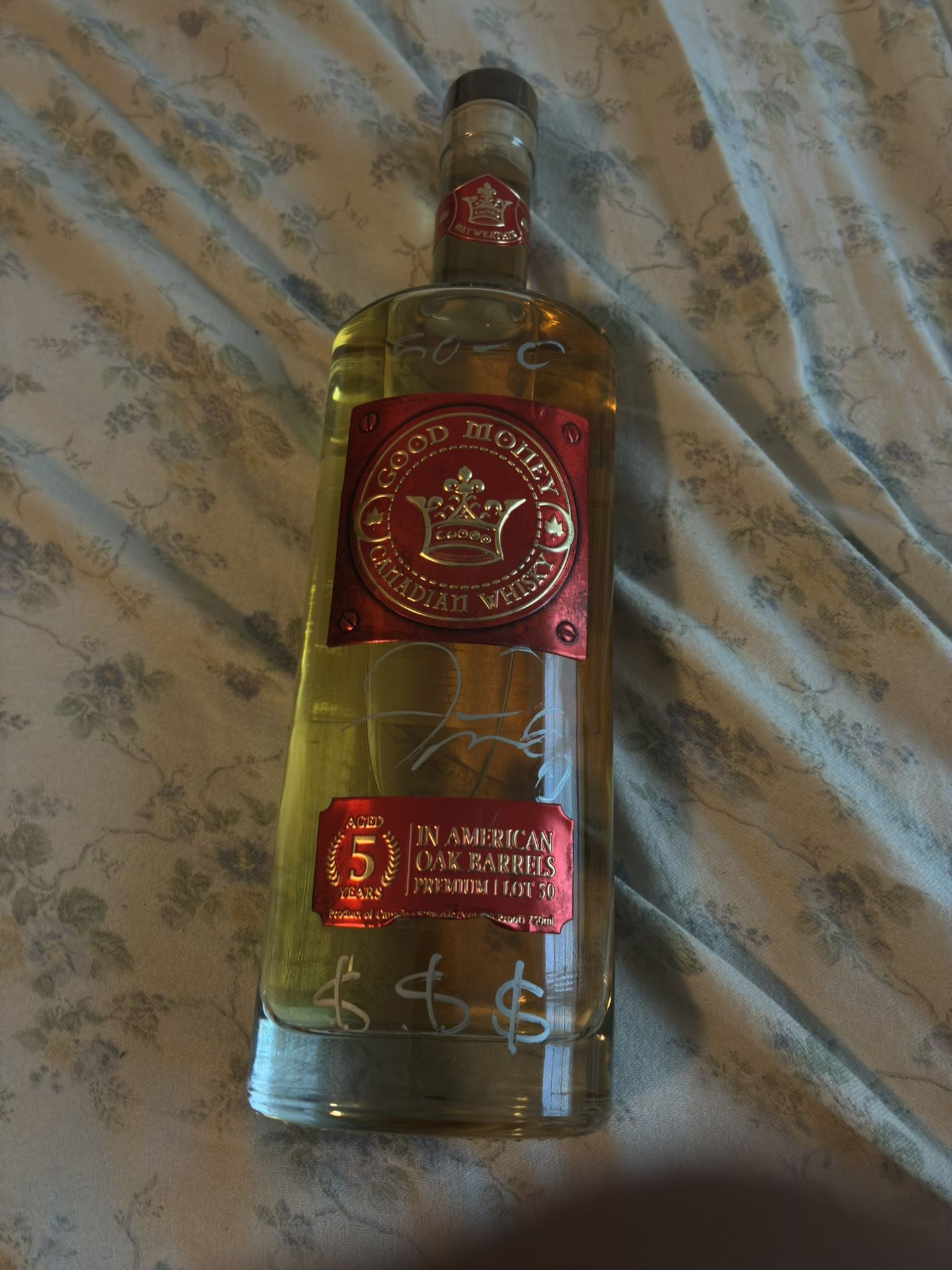 Floyd Mayweather Signed Whiskey