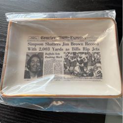 1974 Buffalo Bills 2003 Yard Rushing OJ Simpson Record - Candy Dish 
