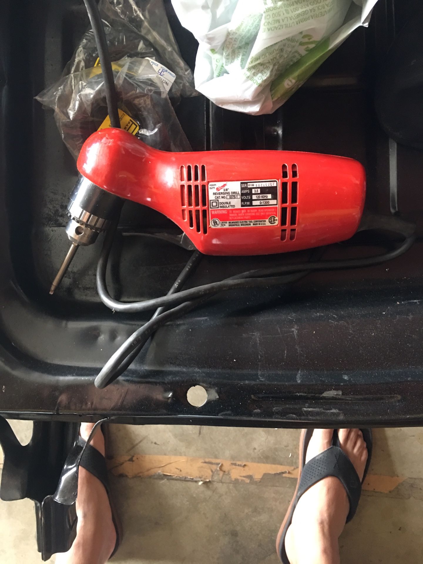 Milwaukee reversing drill