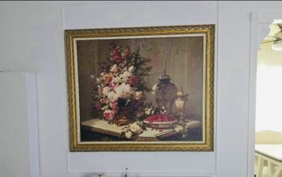 Gold Wood Frame Canvas Art Painting