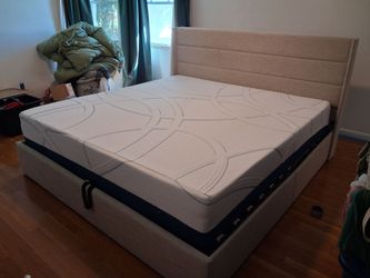 King bed and mattress
