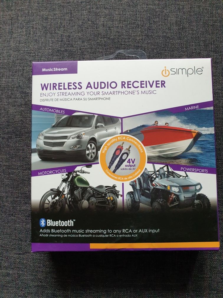 iSimple - ISBT23 Bluetooth Audio Receiver for Vehicle w/ AUX input to RCA (NEW)