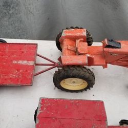 Vintage Tractor With Trailer $150