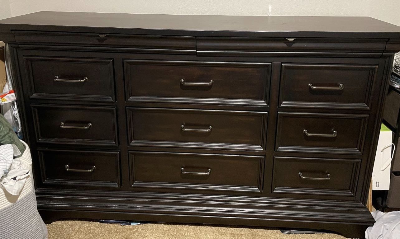 Caldwell dresser 70”L x 19”W x 40.5” H.