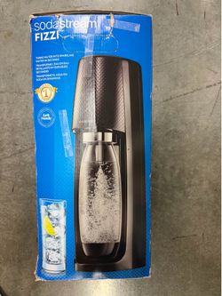 Open box barley used SodaStream Fizzi Sparkling Water Maker Bundle w/ CO2 & 2 Bottles