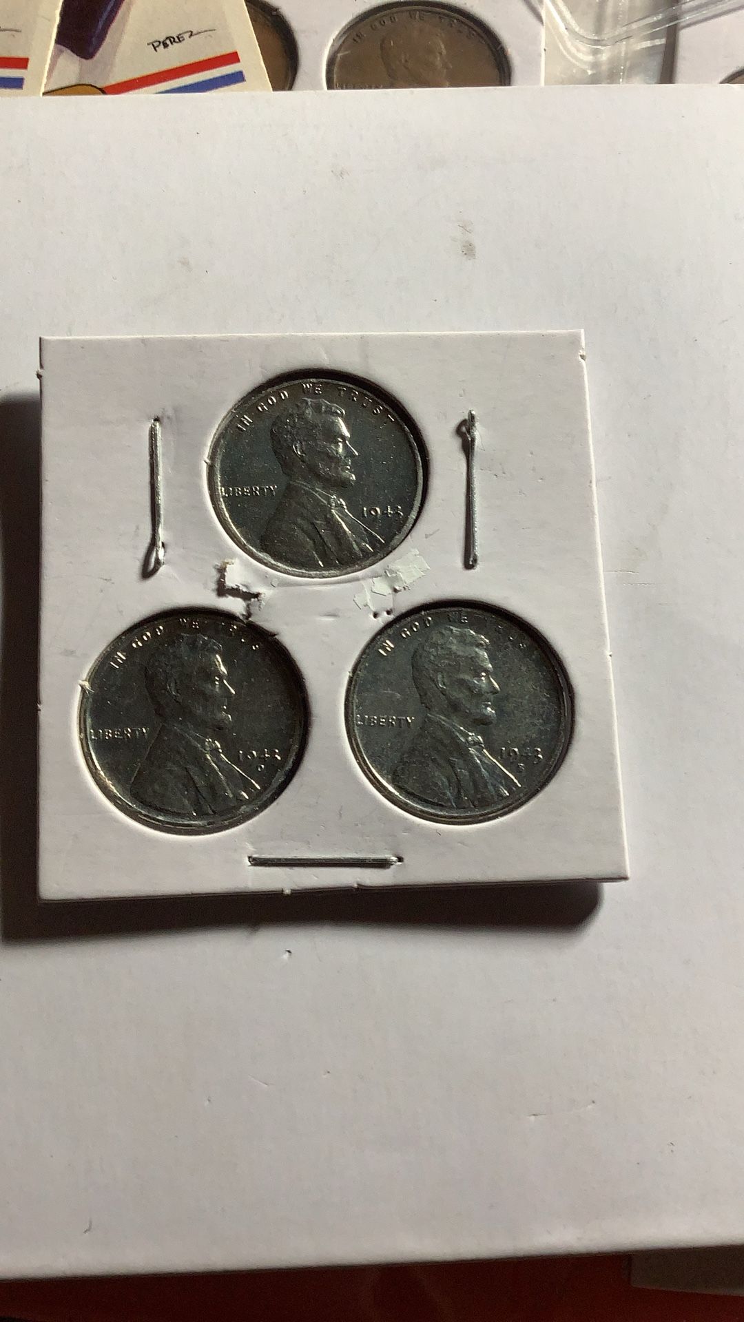 Coin Flip Of 3 * 1943 P D S Steel Pennys For Sale