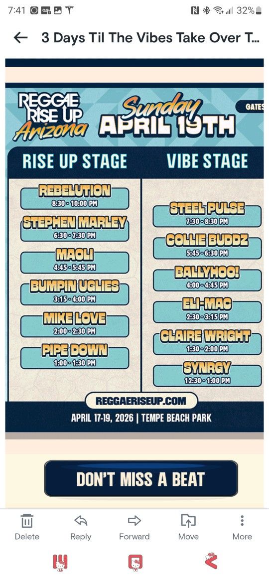 Rise Up Arizona Reggae Festival GA SUNDAY