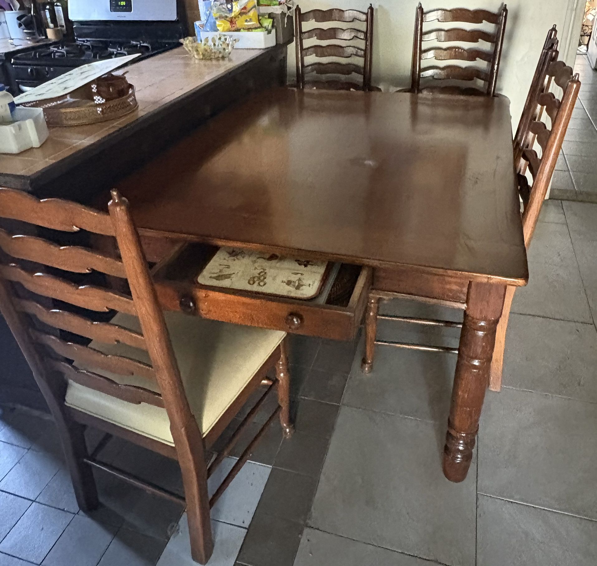 Antique dining room table