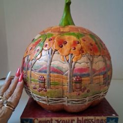 Jim SHORE Pumpkin Home Decor Collectible Fall THANKSGIVING 