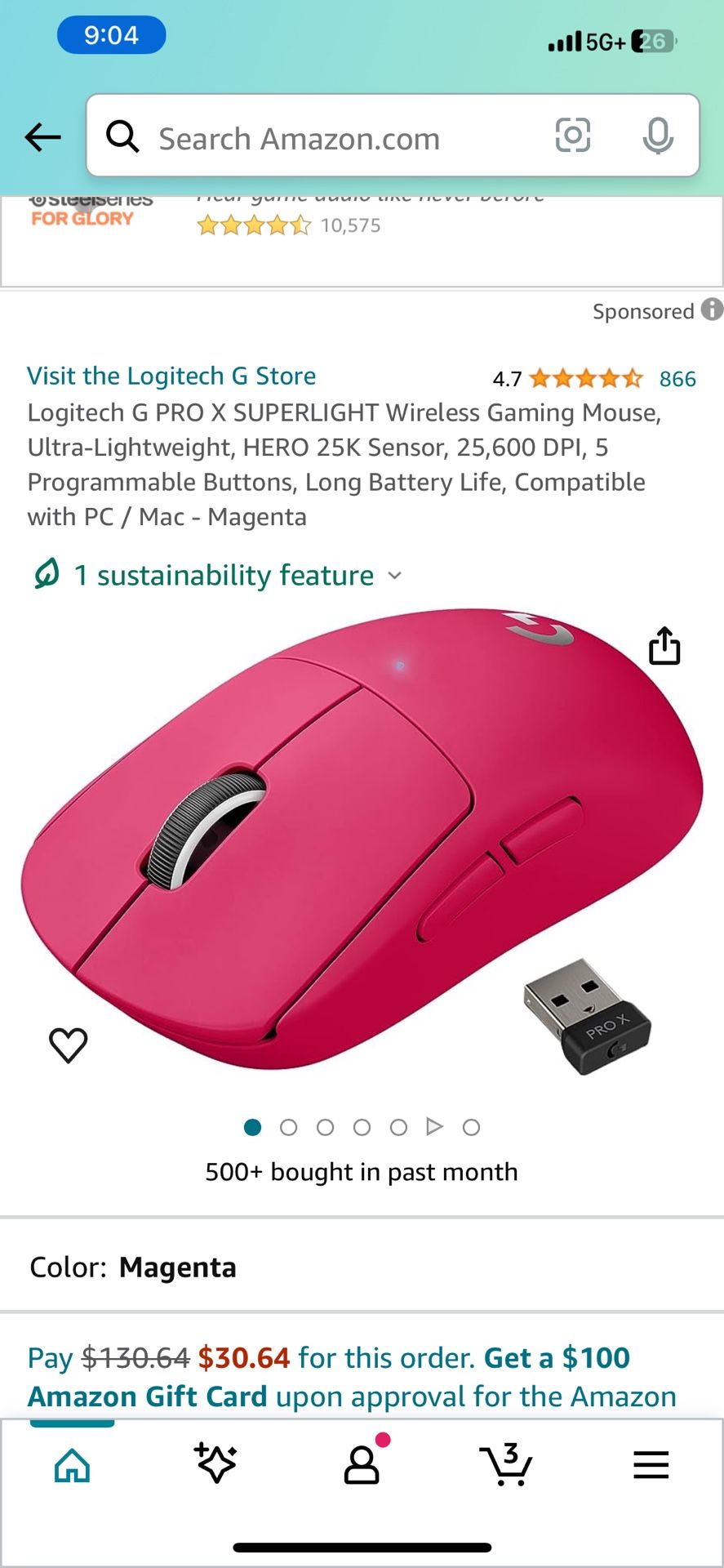 Mouse Gaming Wireless 