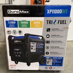 DuroMax Tri Fuel 11000 -Watt Tri-Fuel (Gasoline/Propane/Natural Gas) Inverter Generator Model #XP11000IHT
