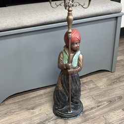 Solid, Brass Genie Candle Holder