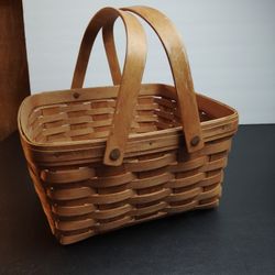 Longaberger Large Wicker Basket With Handles 