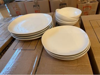 West Elm Organic‐Shaped Dinnerware Set (4 of Each) — Must Go by Wednesday
