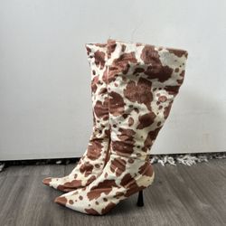 Cow Print Boots