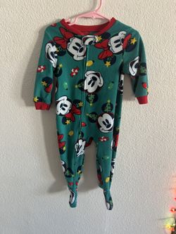 Disney Christmas Zip Up Jammies. Size 18 Months. Used. Good Condition.