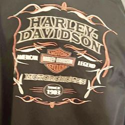 Man Shirt Size Tall XL Harley Davidson Color Black 