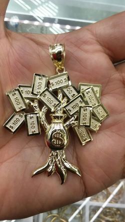 10k money tree 13.7 grams 3 inch with bell