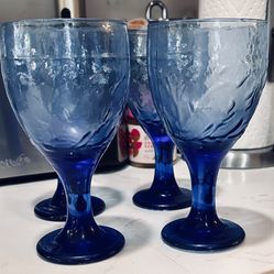 Blue Wine Glasses Set Of 4