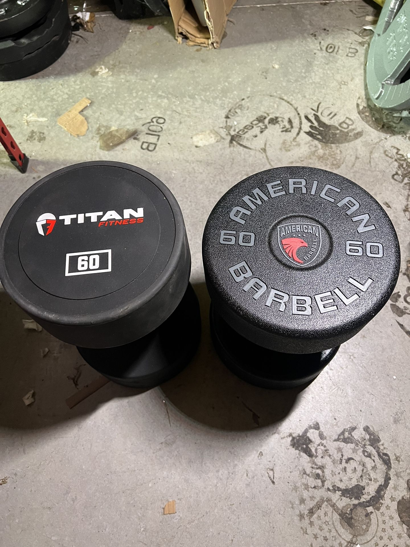 60LB Urethane Dumbbell Pair