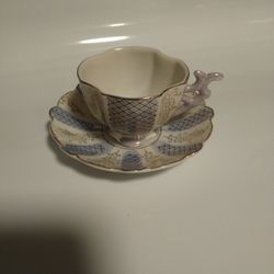 Small Unmarked Tea / demitasse Cup And Saucer