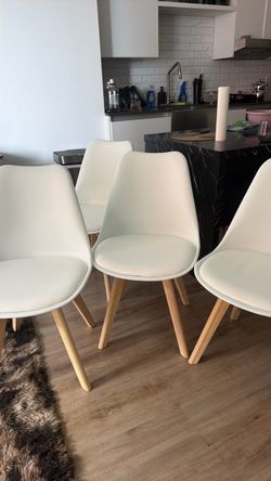 White Dining Chairs Set of 4