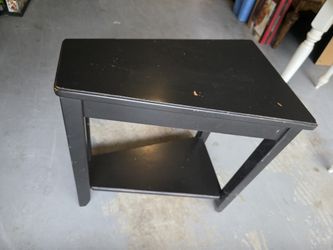 Black Trapezoid Side Table