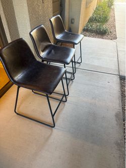 Leather barstools