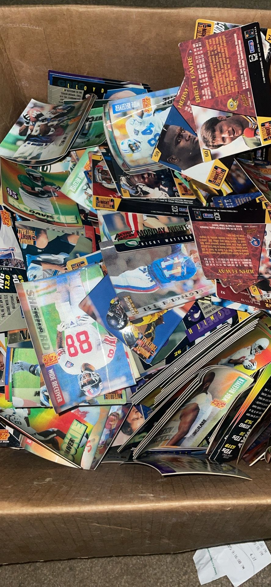 ‘95 NFL authentic player cards