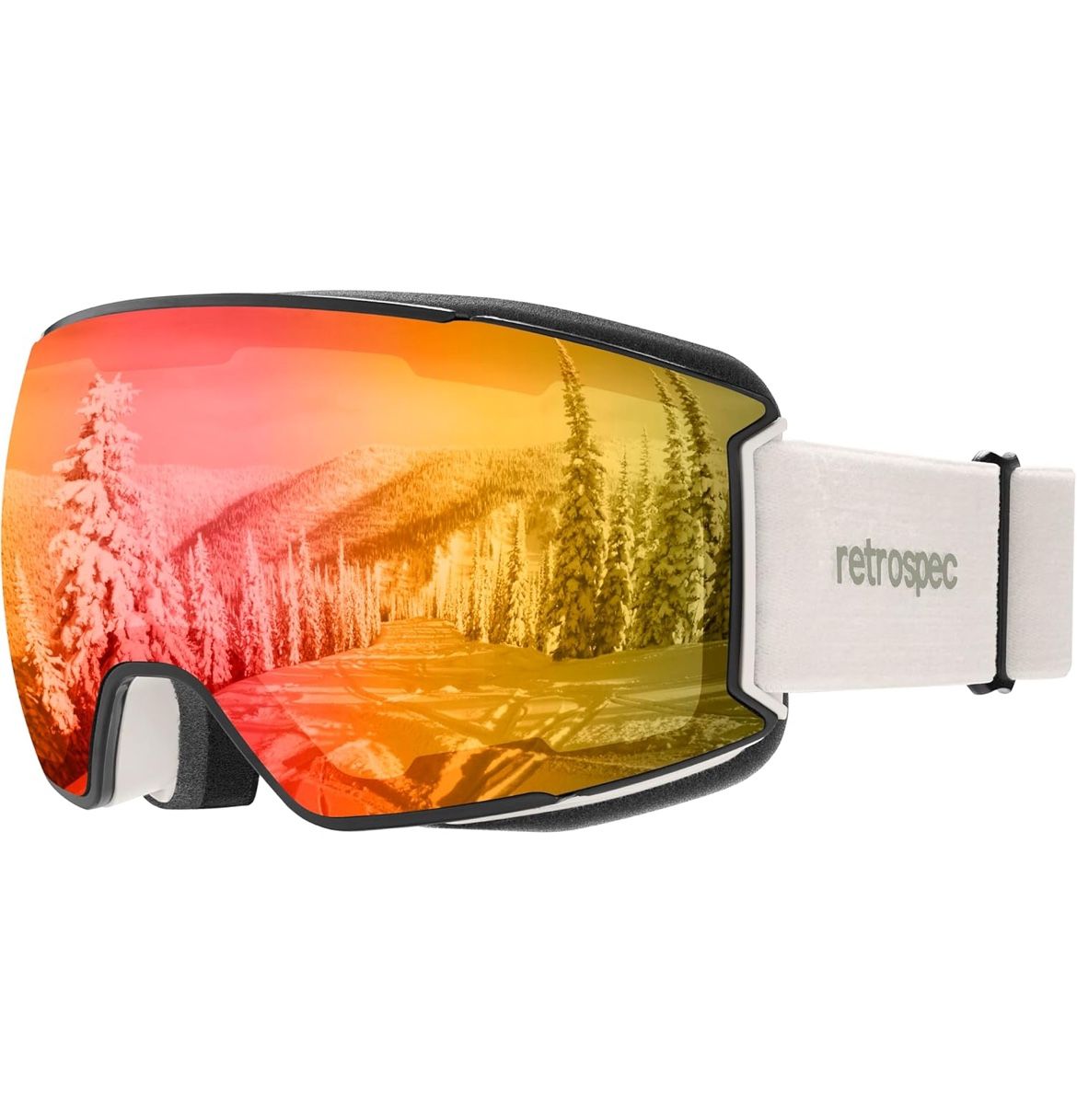Retrospec Zenith Ski Goggles - Snowboard Goggles for Men, Women, Boys & Girls - 100% UV Protection, Anti-Fog Snow Goggles @H7-674