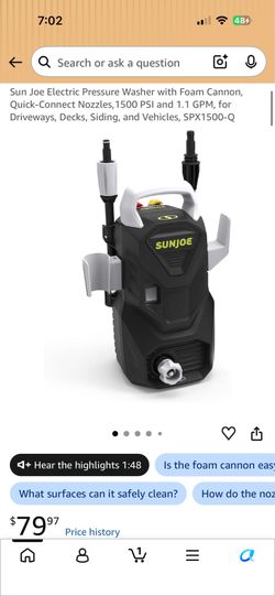 SunJoe Electric Powerwasher 1500 PSI