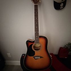 2 Like-New Acoustic Electric Guitars + Case & Straps – Bundle Deal