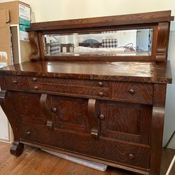 Buffet cabinet with mirror ANTIQUE 1800’s