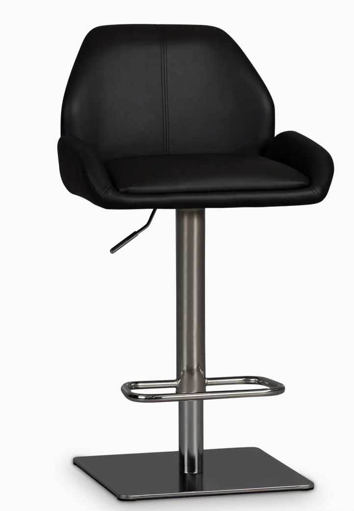 Black Leather Bar Stool