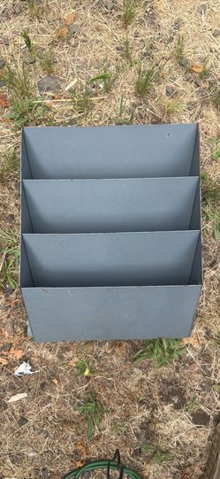 Heavy-Duty Metal Wall File Organizer / Literature Rack – 4 Tier