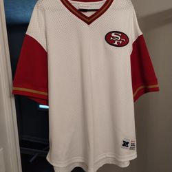 $80 Local Pickup 100% Authentic  Mitchell&Ness San Francisco 49ers V-Neck Pullover Jersey Size 3XL Price Is Firm