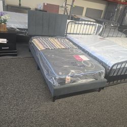 TWIN BED FRAME $99/ TWIN MATTRESS $150