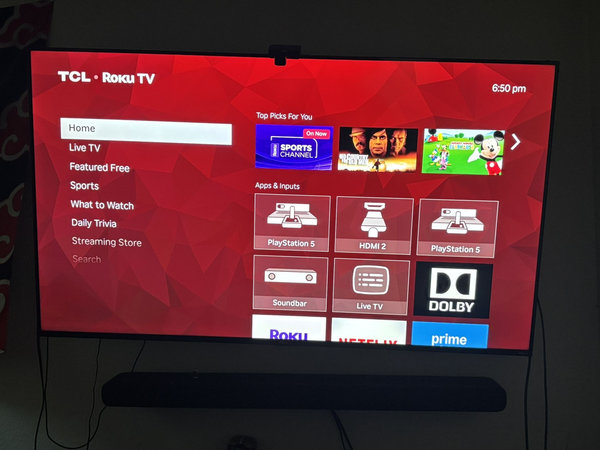 55 inch Roku TCL TV Setup With Alto 8i and Govee Lights