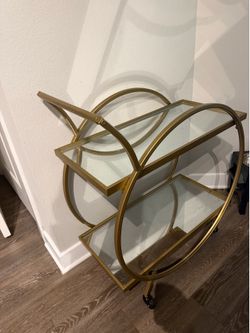 Gold Mirror Bar Cart