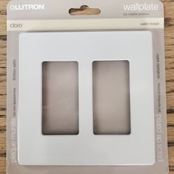 Lutron - Claro - 2-Gang Wall Plate - Satin Finish - Lunar Gray - Item# SC-2-LG (5 Ea Available)
