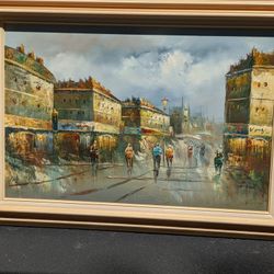  Large Picture. Acrylic Of TOUR DE FRANCE, 