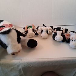 Cow Collection Stuffies Ty Beanie Lot