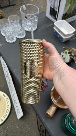Christmas gold Starbucks cup