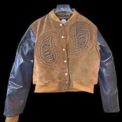 Luxxury Suede & Leather Varsity Jacket 